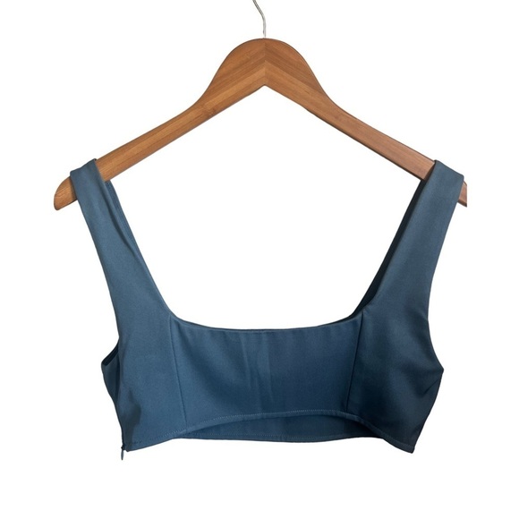 Princess Polly Huxley Blue Square Neck Crop Top Size 8 - Picture 8 of 10